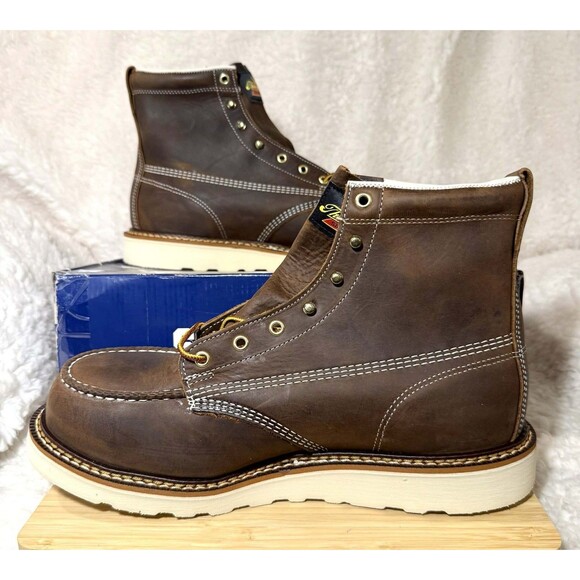 Men’s 11.5 2E Crazy Horse American Heritage Steel Toe SR Work Boots NEW main image 12